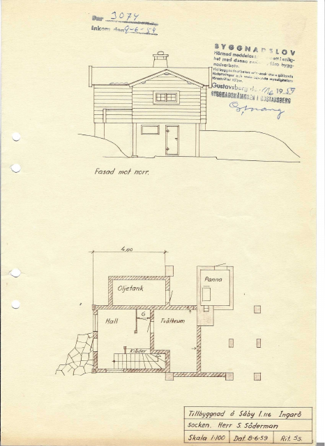 Existing house — original drawings (1959 set, scanned)