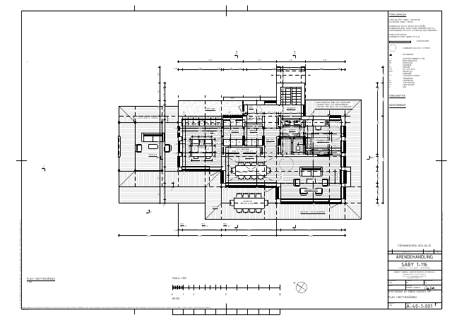 Planer med mått — dimensioned floor plans of the rejected 2023 new-house design (FÖRHANDSKOPIA 2023-06-01; strandskydd dispens overturned by Länsstyrelsen Dec 2024 — kept for the record)
