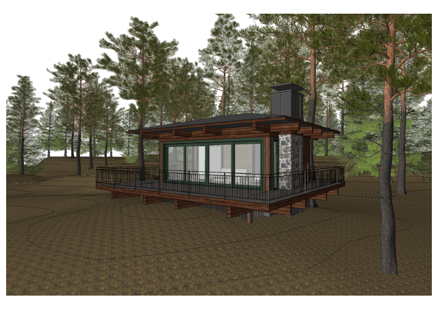 Skissvy — studio (interior view east)